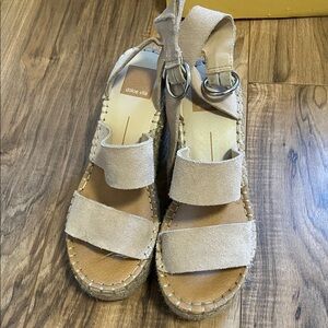 Dolce Vita Light Pink Suede Wedge Sandals